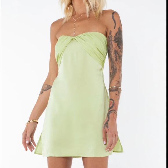Princess Polly Dresses & Skirts - Princess Polly light green strapless mini dress size 2 brand new with tags!